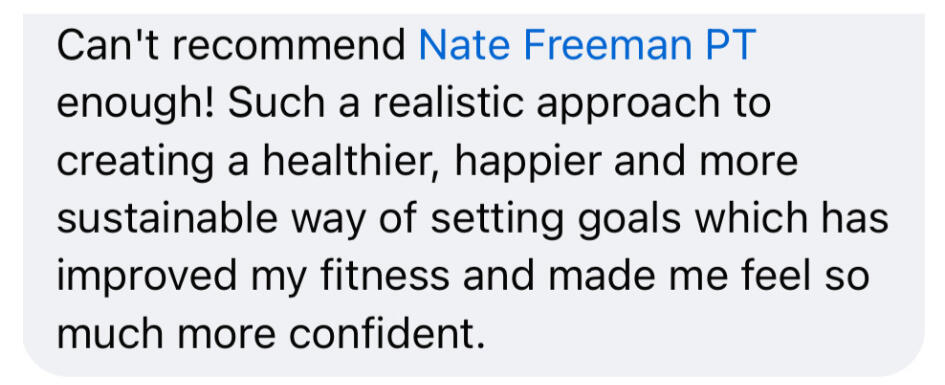 Personal Trainer Feedback Tadley